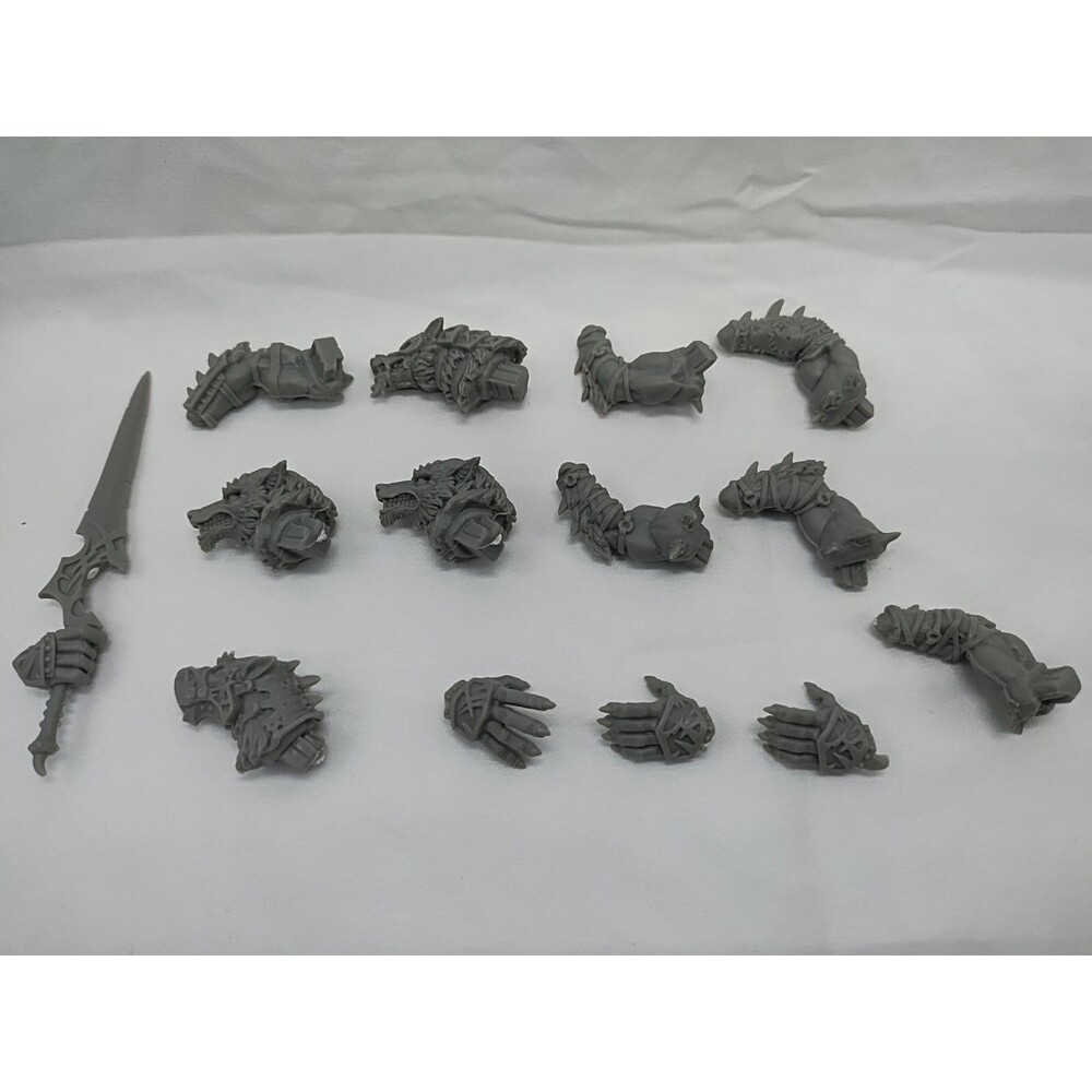 Lot Of (14) Hordes Circle Of Orboros Bits And Pieces Heads Arms Sword